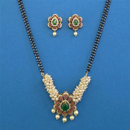 Antique Pearl Mangalsutra with Gold Plating