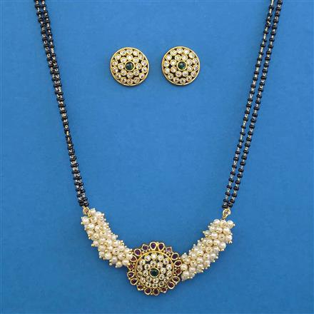 Antique Pearl Mangalsutra with Gold Plating