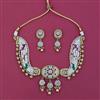 Antique Choker Necklace with Matte Gold Plating