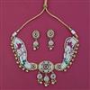 Antique Choker Necklace with Matte Gold Plating