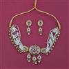 Antique Choker Necklace with Matte Gold Plating
