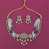Antique Choker Necklace with Matte Gold Plating
