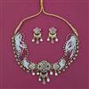 Antique Choker Necklace with Matte Gold Plating