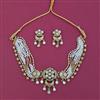 Antique Choker Necklace with Matte Gold Plating