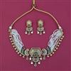 Antique Choker Necklace with Matte Gold Plating