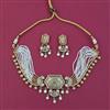 Antique Choker Necklace with Matte Gold Plating