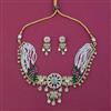 Antique Choker Necklace with Matte Gold Plating