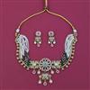 Antique Choker Necklace with Matte Gold Plating