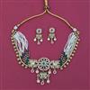 Antique Choker Necklace with Matte Gold Plating