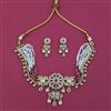 Antique Choker Necklace with Matte Gold Plating
