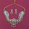 Antique Choker Necklace with Matte Gold Plating