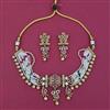 Antique Choker Necklace with Matte Gold Plating