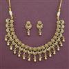 Antique Plain Gold Necklace with Matte Gold Plating