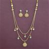Antique Delicate Necklace with Matte Gold Plating