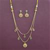 Antique Delicate Necklace with Matte Gold Plating