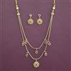 Antique Delicate Necklace with Matte Gold Plating