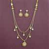 Antique Delicate Necklace with Matte Gold Plating