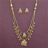 Antique Delicate Necklace with Matte Gold Plating