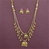 Antique Delicate Necklace with Matte Gold Plating