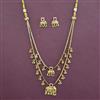 Antique Delicate Necklace with Matte Gold Plating