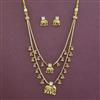 Antique Delicate Necklace with Matte Gold Plating