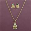 Antique Pearl Pendant Set with Matte Gold Plating