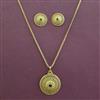 Antique Classic Pendant Set with Matte Gold Plating
