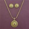 Antique Classic Pendant Set with Matte Gold Plating