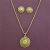 Antique Classic Pendant Set with Matte Gold Plating