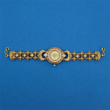 Antique Kashmiri Watch With Matte Gold Plating
