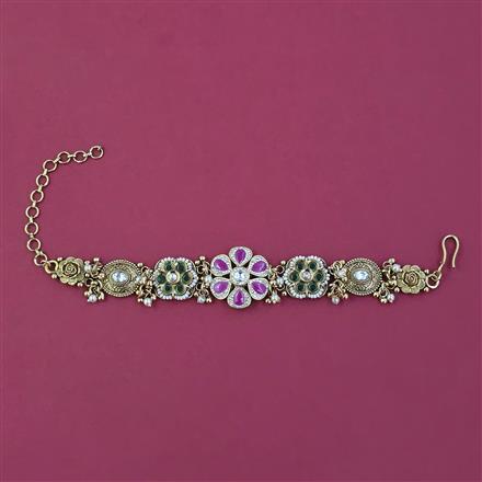 Antique Pearl Bracelet with Matte Gold Plating