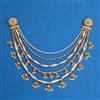 Antique Pearl Hair Brooch with Gold Plating