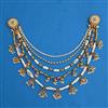 Antique Pearl Hair Brooch with Gold Plating