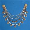 Antique Pearl Hair Brooch with Gold Plating