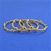 Antique Pearl Bangles with Matte Gold Plating