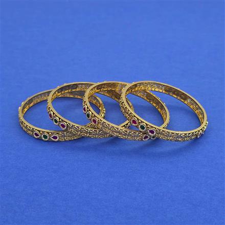 Antique Classic Bangles with Matte Gold Plating