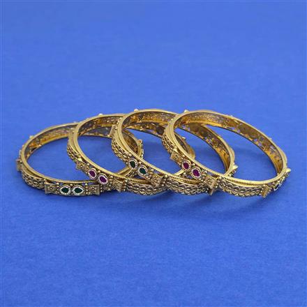 Antique Classic Bangles with Matte Gold Plating