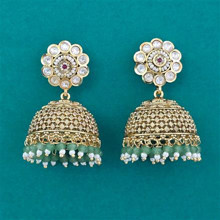 Antique Jhumki with Matte Gold Plating