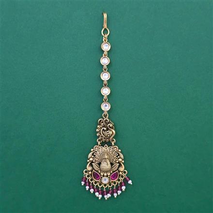 Antique Pearl Tikka with Matte Gold Plating
