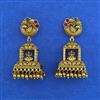 Antique Temple Earring with Matte Gold Plating
