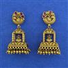 Antique Temple Earring with Matte Gold Plating