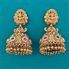 Antique Temple Earring with Matte Gold Plating