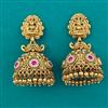 Antique Temple Earring with Matte Gold Plating