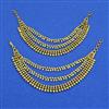 Antique Multi Layer Ear Chain with Matte Gold Plating