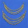 Antique Pearl Ear Chain with Matte Gold Plating