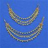 Antique Pearl Ear Chain with Matte Gold Plating