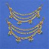 Antique Pearl Ear Chain with Matte Gold Plating