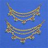 Antique Multi Layer Ear Chain with Matte Gold Plating