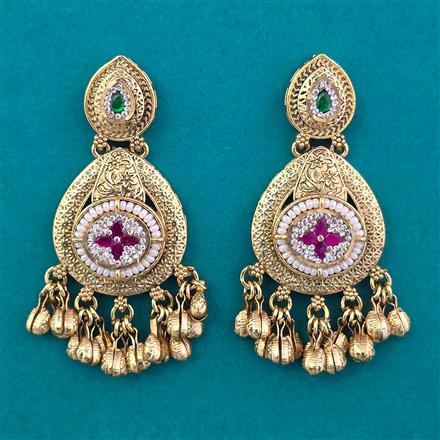 Antique Pearl Earring with Gold Plating