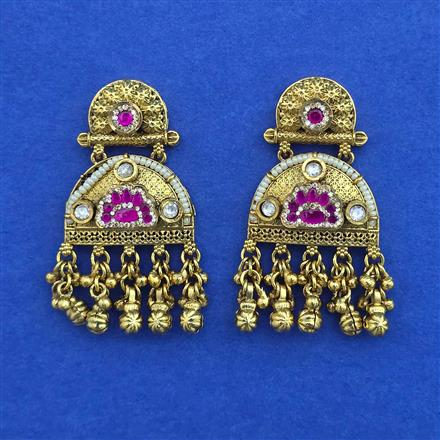 Antique Pearl Earring with Gold Plating